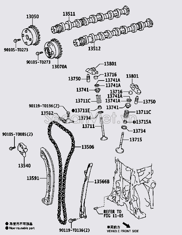 Trục cam 135010Y100