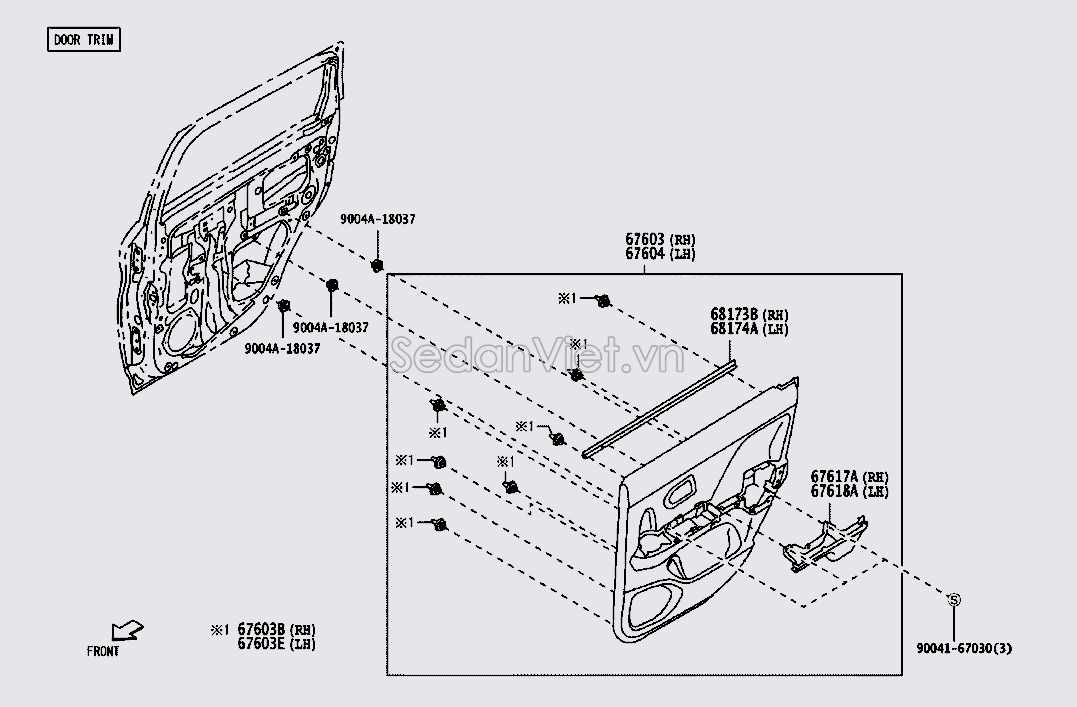 Táp bi cánh cửa sau 67630BZ660C2