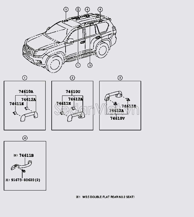 Tay vin trần Toyota Land Cruiser Prado 2013-2015