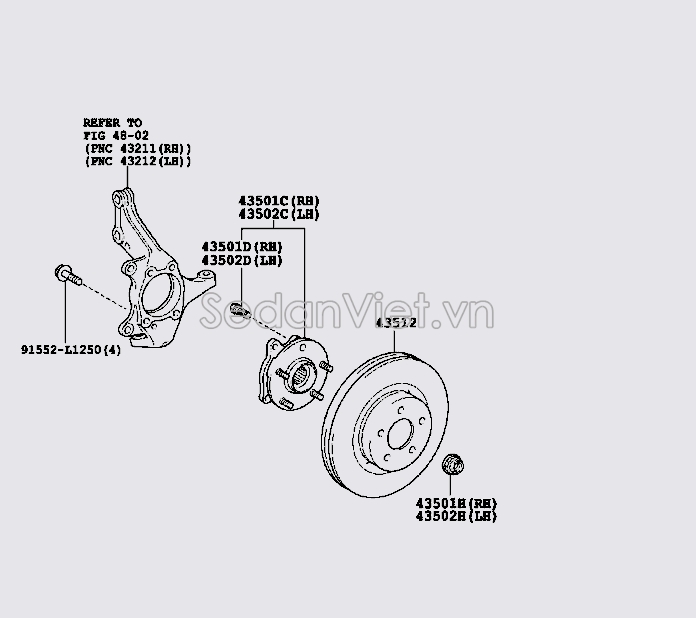 Đĩa phanh trước 4351242050