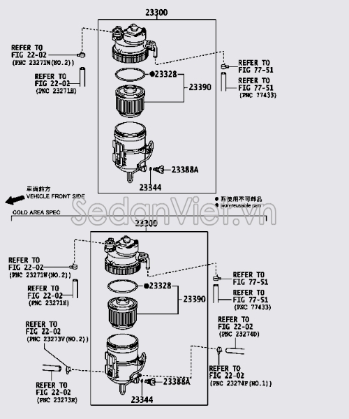 Lọc nhiên liệu DIESEL 233900L050