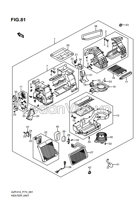 Giàn sưởi trong xe 7412071LA0000