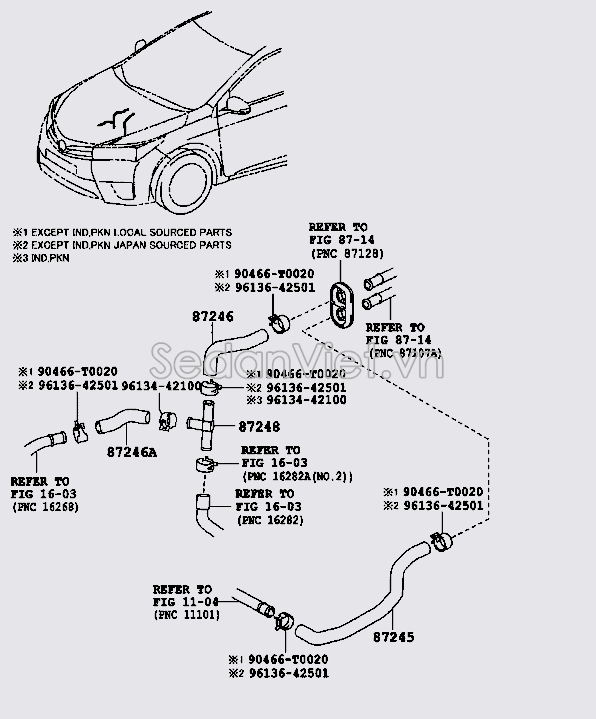 Ống nước ra từ giàn sưởi 8724502M11