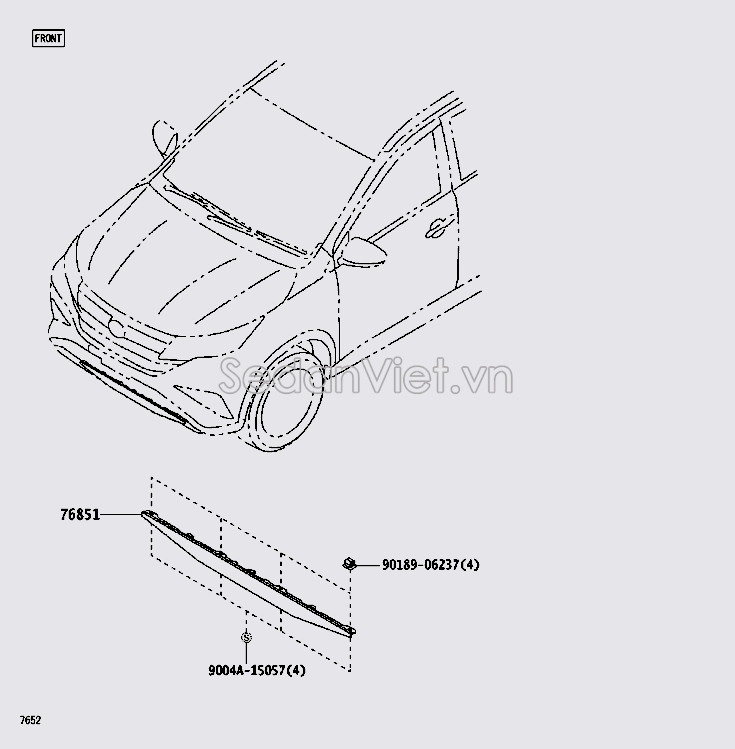 Nẹp mạ cản trước 76851BZ130