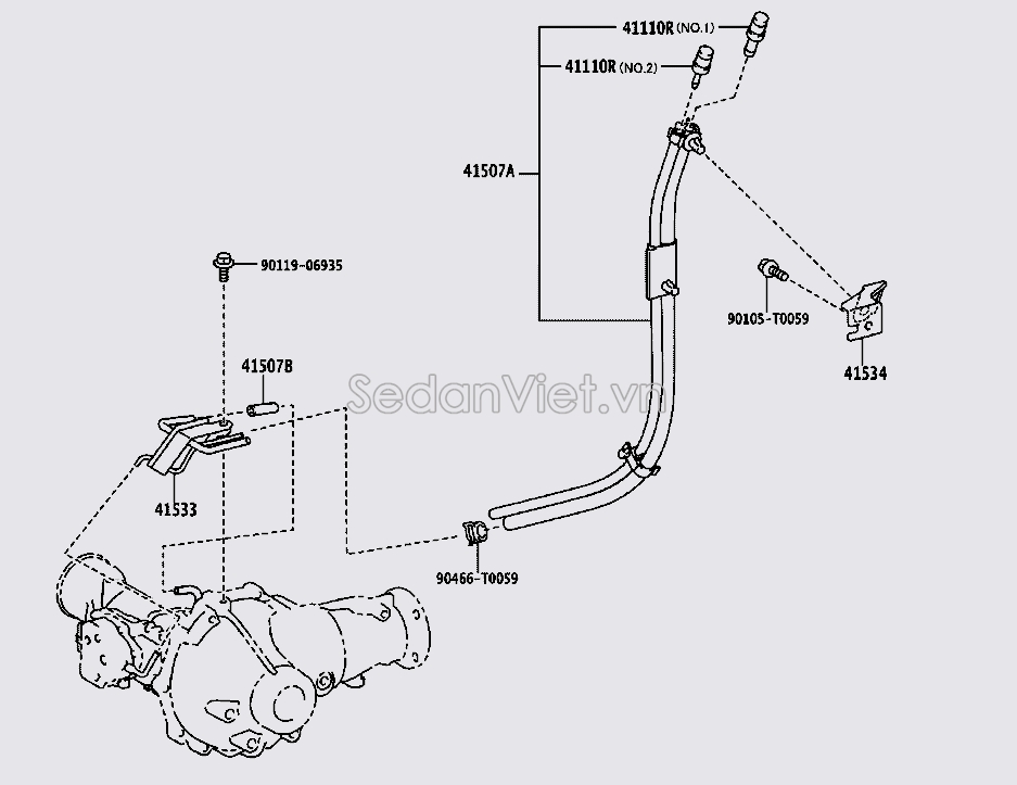 Ống thoát khí cài cầu 415070K160