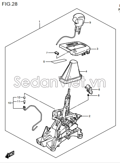 Công tắc khoá cần số 2815652RJ0000