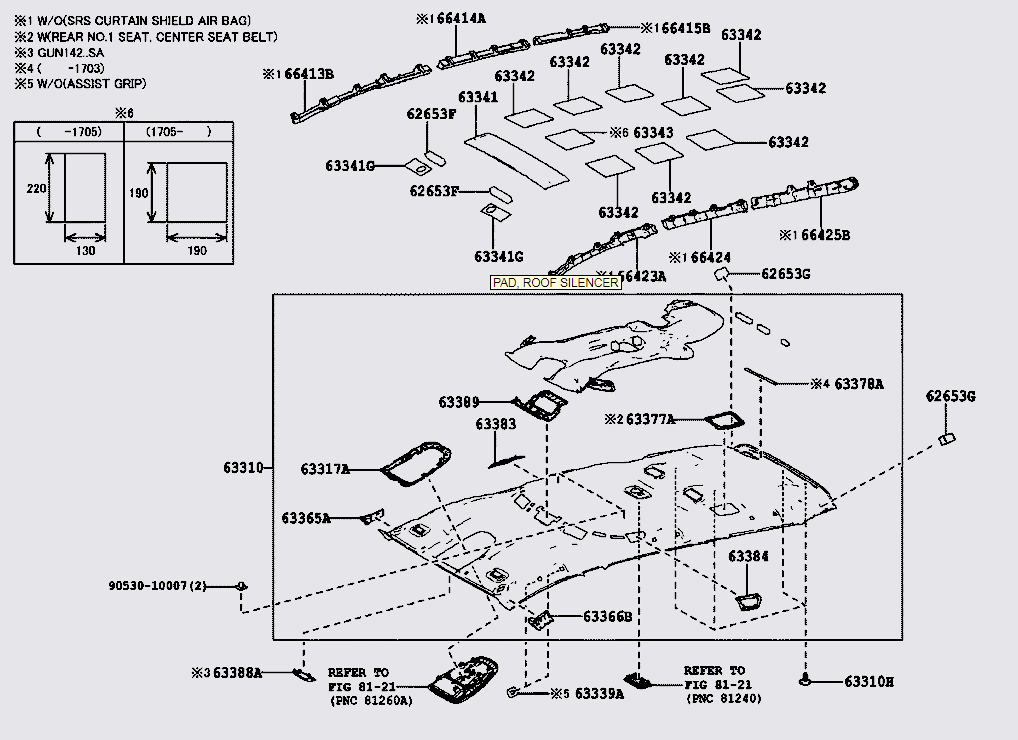 La phông trần 633100KL80B0