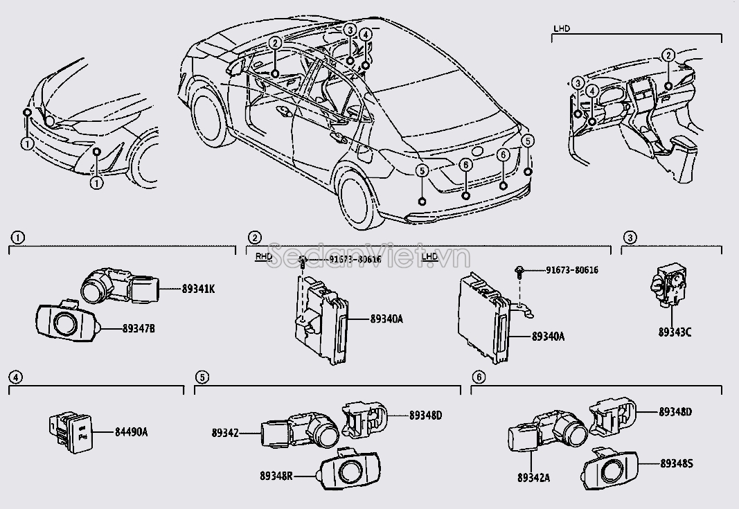 Hộp điều khiển đỗ xe 893400D030