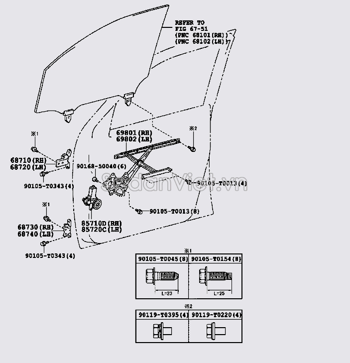 Mô tơ lên xuống kính cánh cửa 857200K190