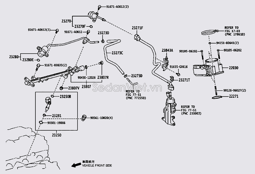 Ống dẫn nhiên liệu Toyota Land Cruiser Prado 2013-2015