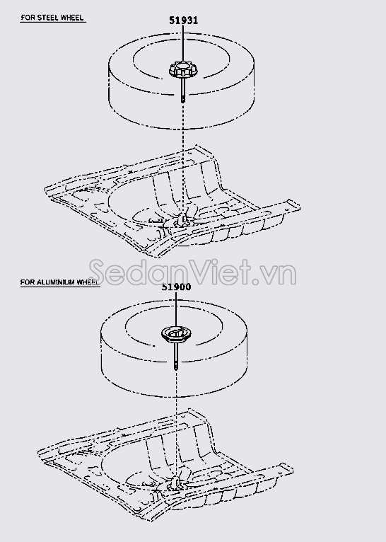 Khóa lốp dự phòng 5190012220