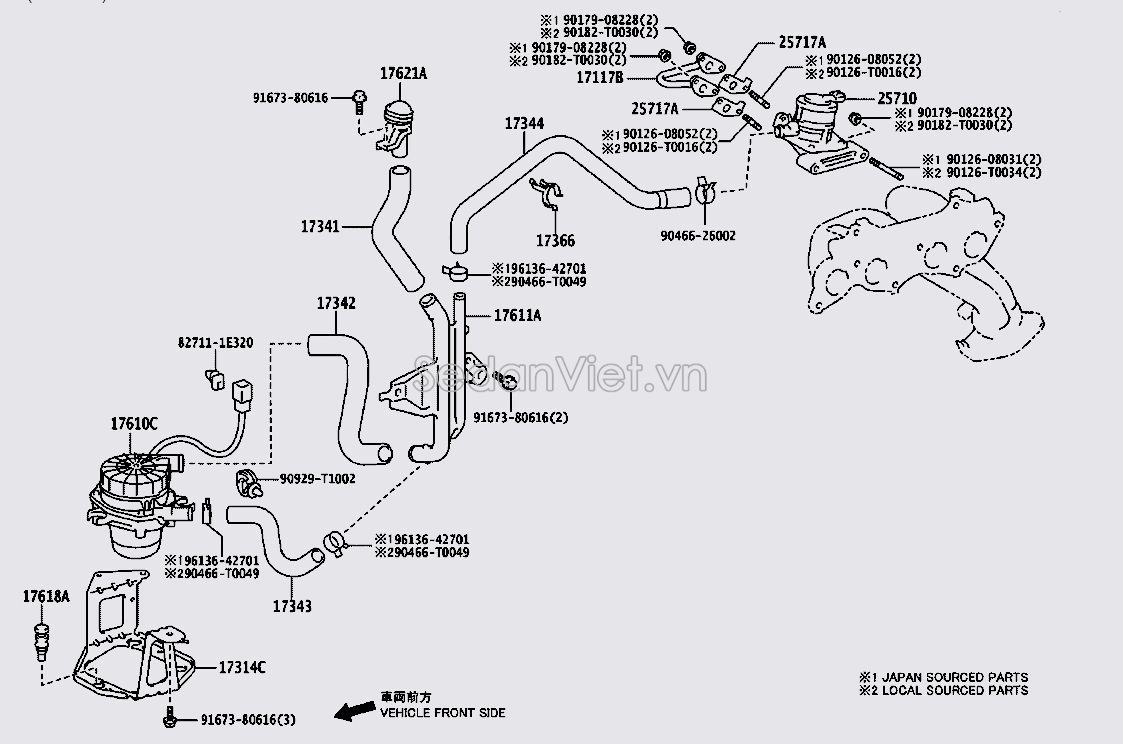 Máy bơm gió động cơ 176100C040