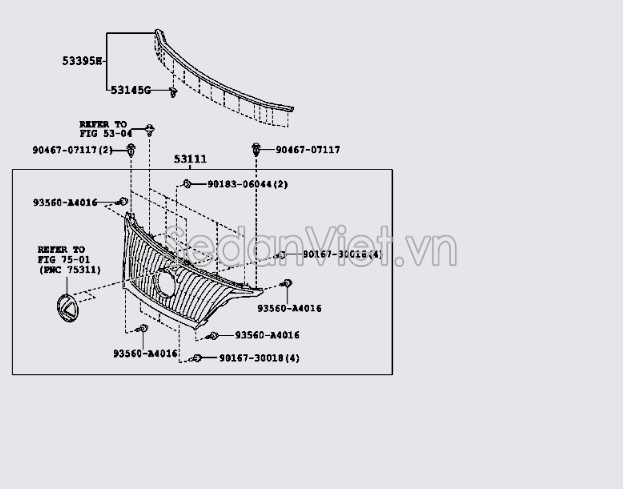 Gioăng nắp capo 5339548040