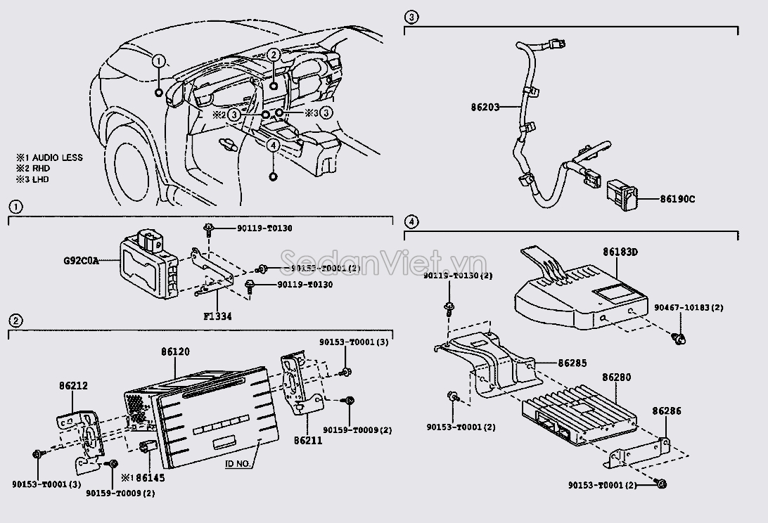 Ăng ten kết nối đài radio 8614552010