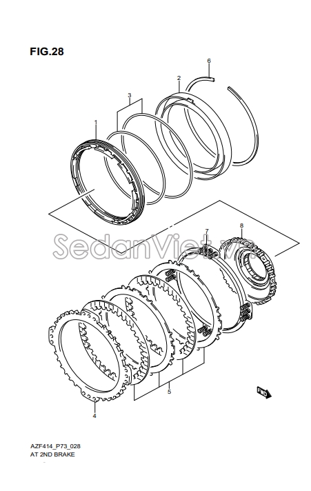 Piston trong bộ côn số 2 và lùi 2673170H10000