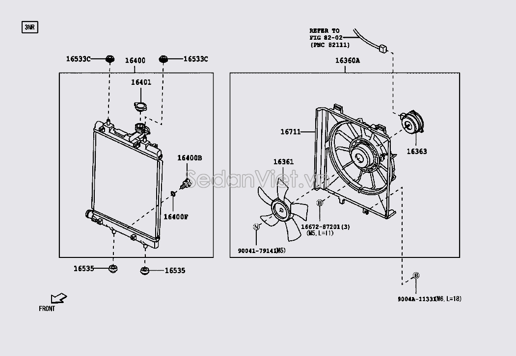 Motor quạt gió động cơ 16363BZ130