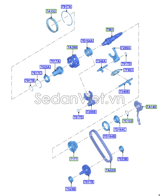 Trục sơ cấp AB3Z7061H