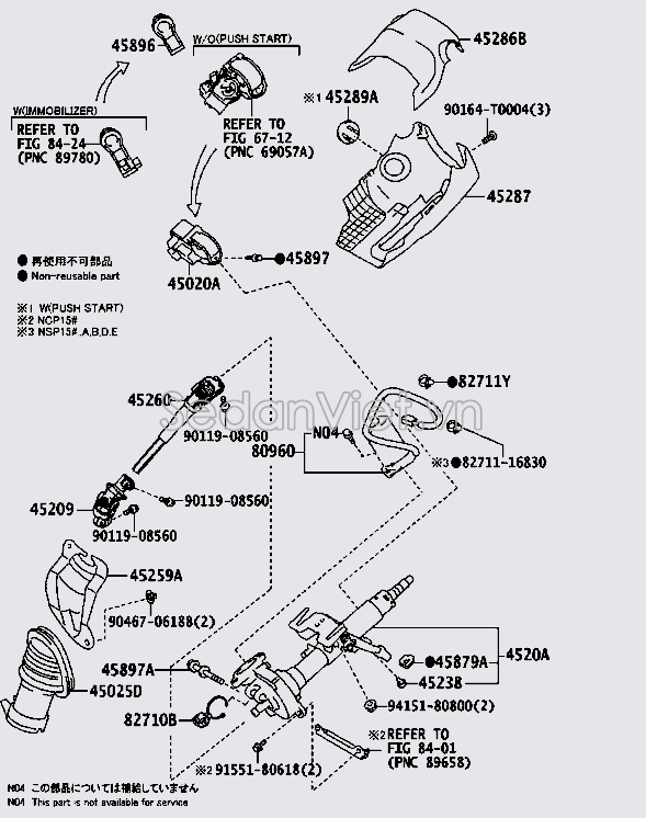 Cao su chụp bụi khớp các đăng lái 450250D241