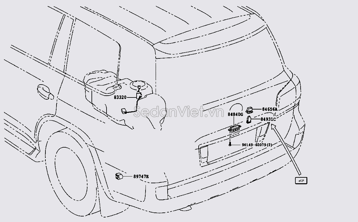 Công tắc báo đèn mở cửa trong xe 8484028040