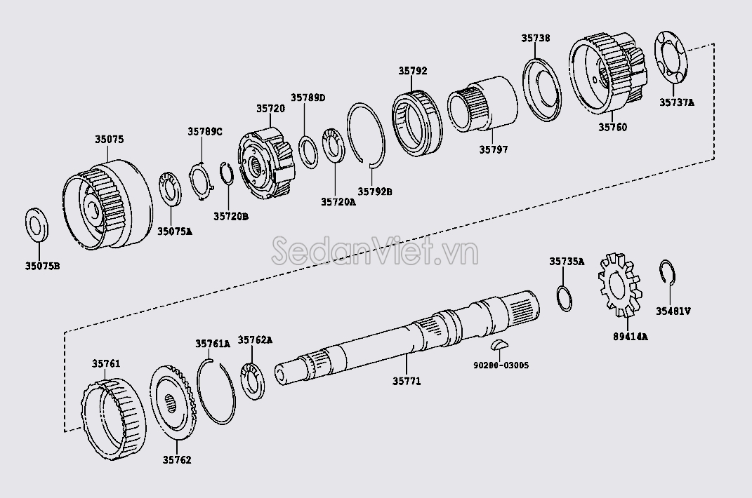 Trục hộp số đầu ra Toyota Land Cruiser Prado 2013-2015