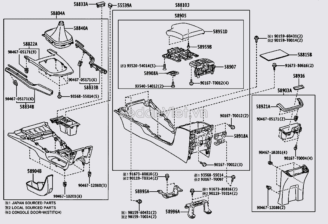 Nắp hộp tì tay 58905KK020C4