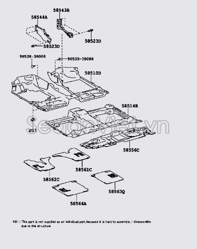 Ốp che cốp hậu trước 585100T010C0