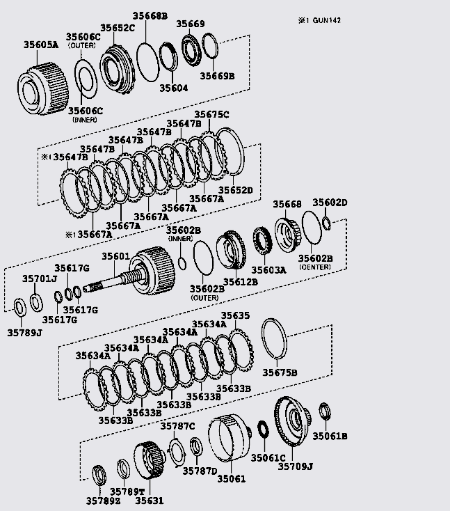 Trục hộp số đầu vào 3560171020