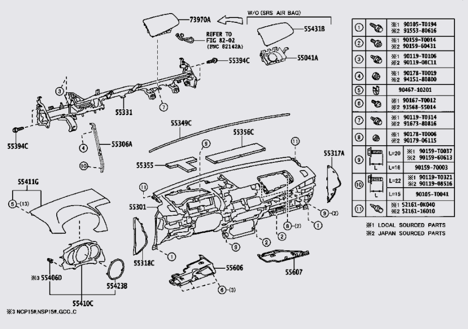 Ốp mặt táp lô 554110D170C0