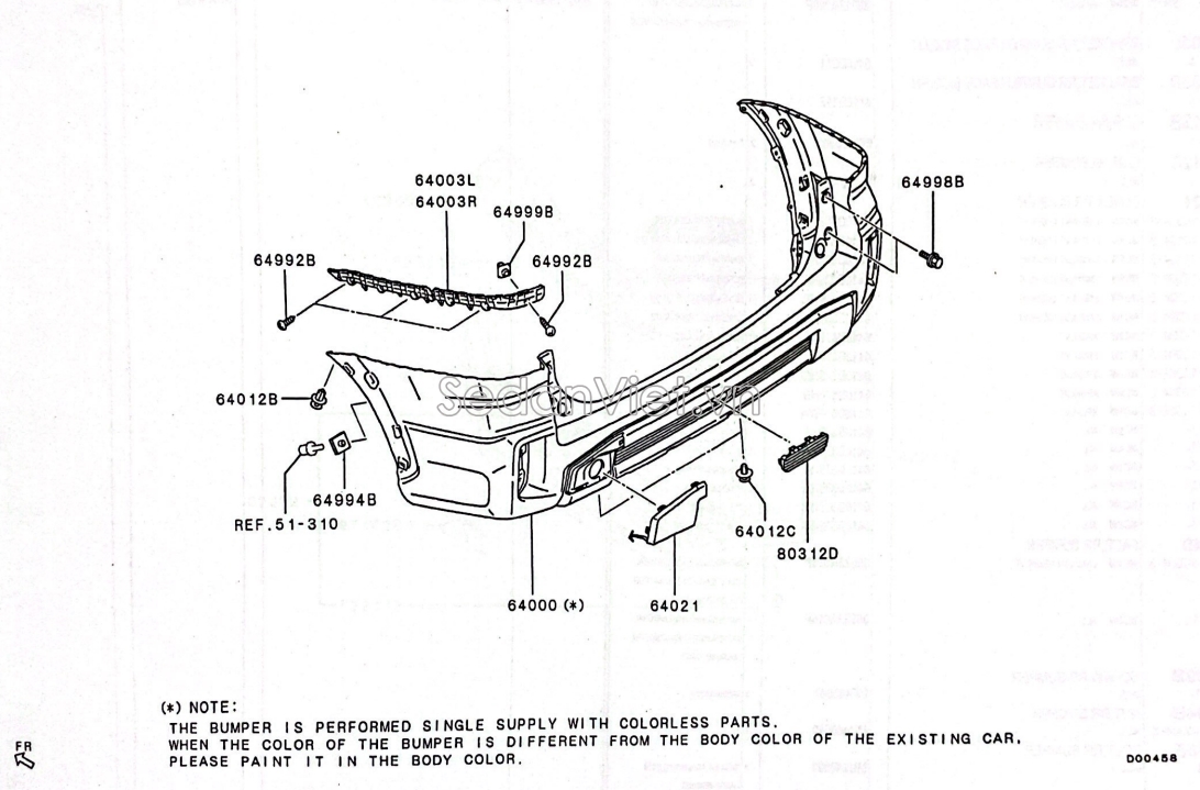 Cản sau 85023A010P