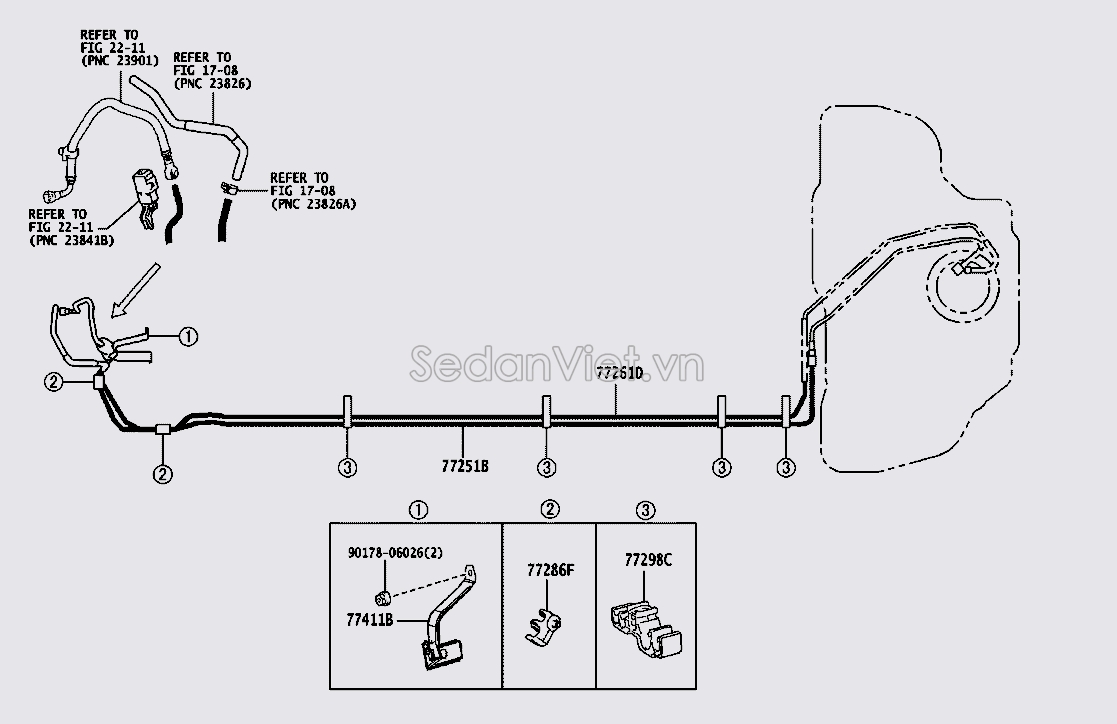 Nẹp cài ống dẫn xăng số 2 7728678040