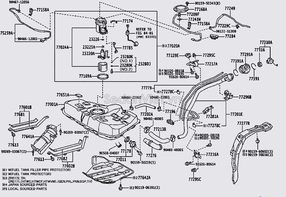 Bơm xăng 232200T221