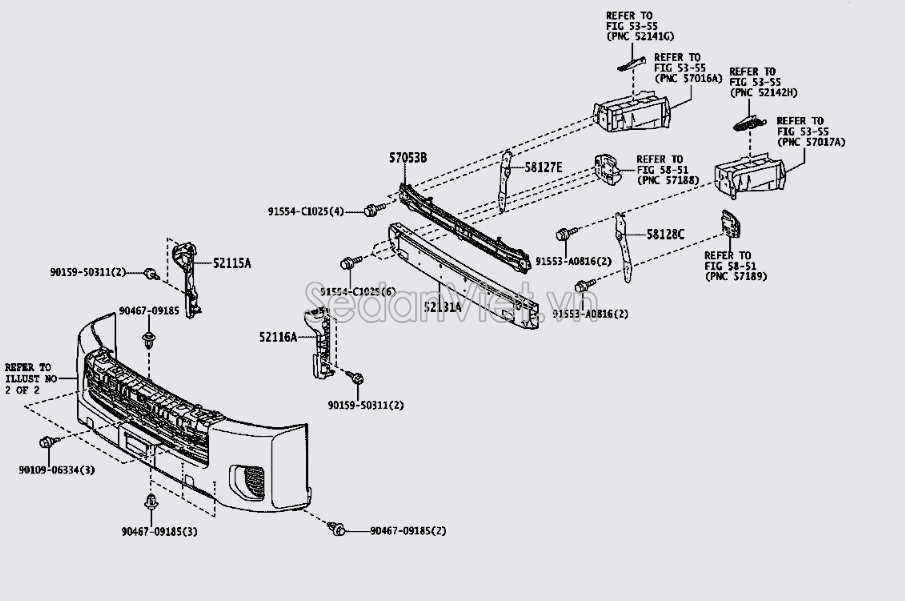 Xương giằng ngang cản trước 521310L010