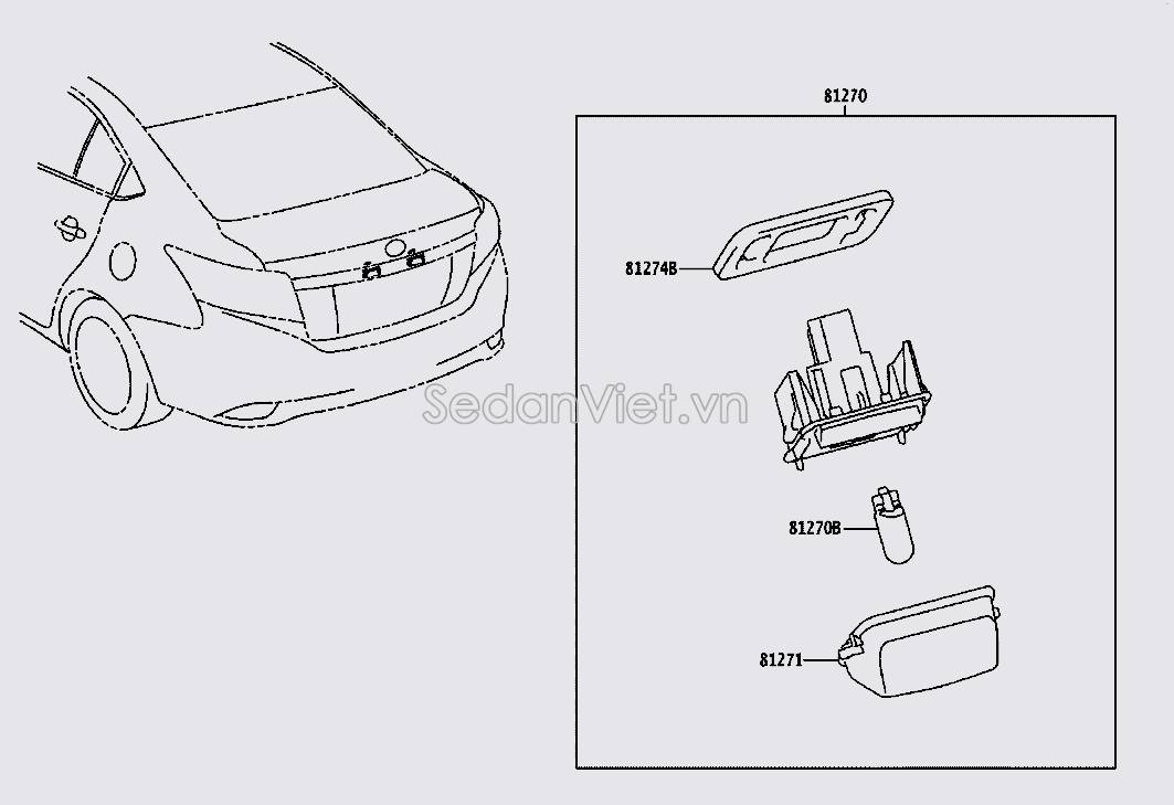 Đèn soi biển số 812700D200