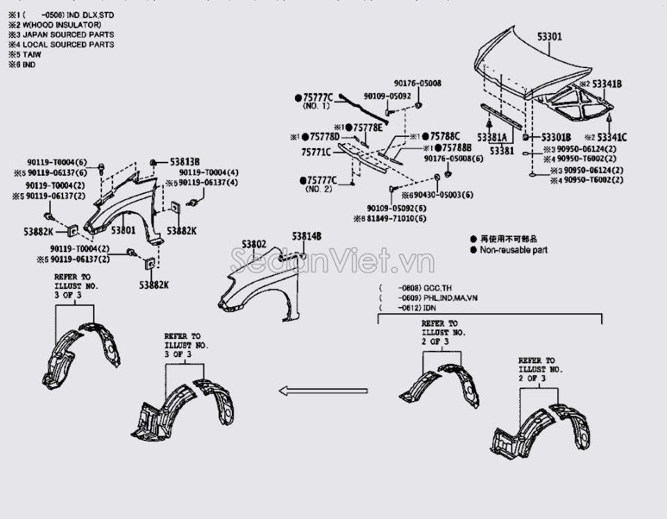 Nắp capo 533010K060