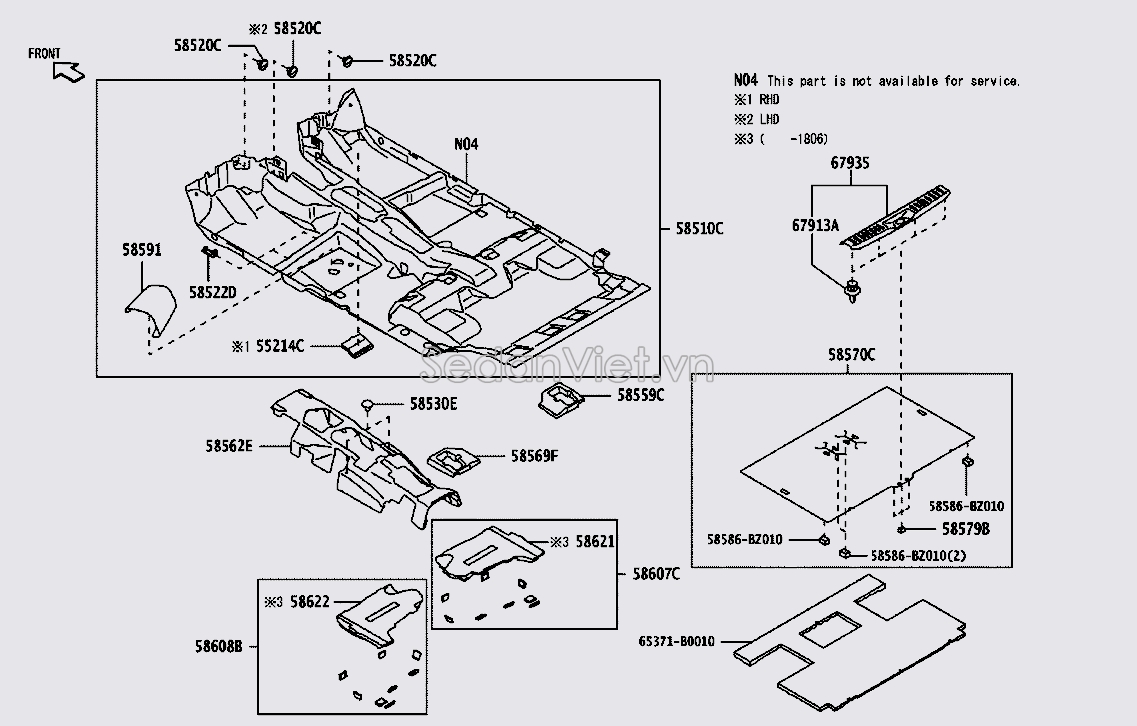 Ốp che cốp hậu 58510BZM40C0