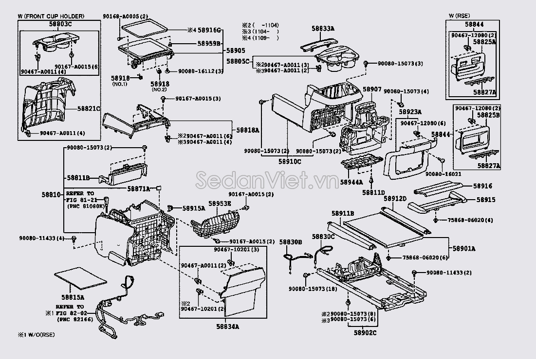 Cốp đựng đồ trong xe 5880308030B0