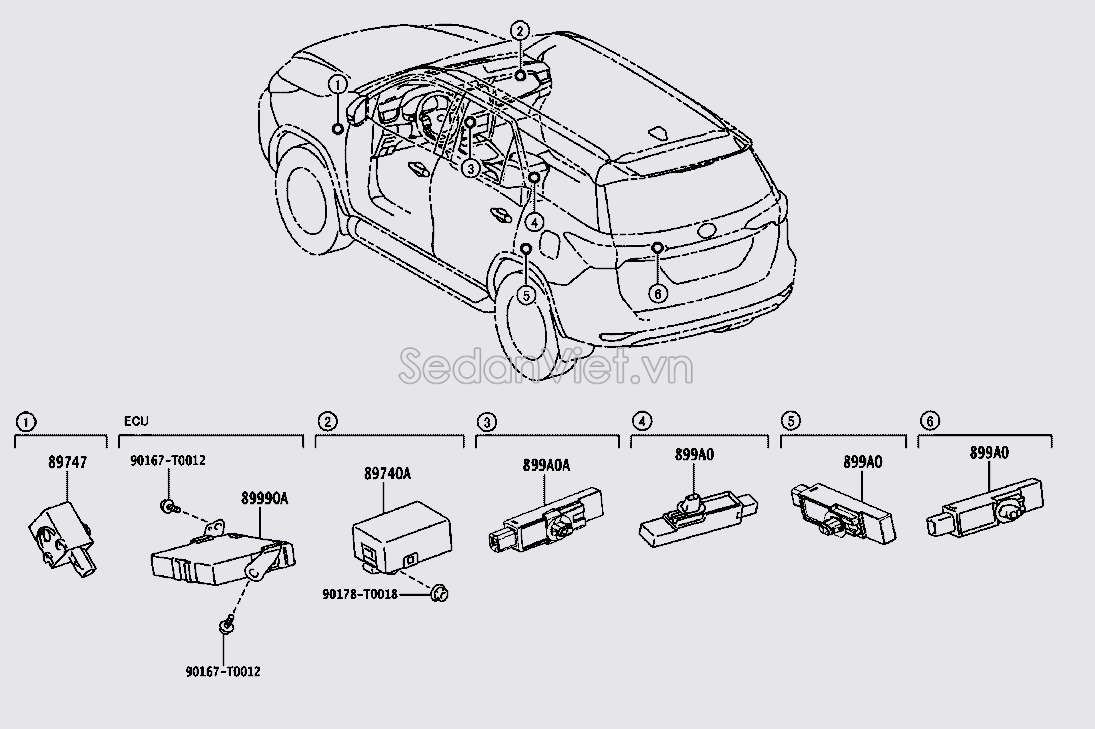 Angten thu tín hiệu khóa mở cửa từ xa 899A00D220