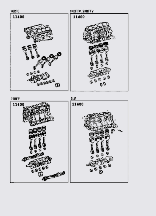 Lốc máy liền trục cơ và Piston 114000C010