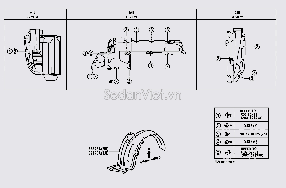 Lòng dè chắn bùn Toyota Land Cruiser Prado 2004-2009