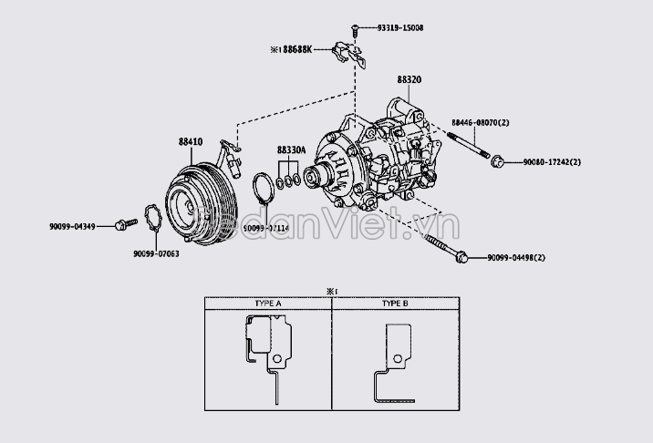 Bộ đầu lốc 8841033190