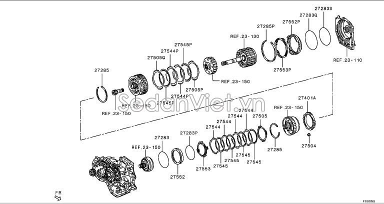 Mâm ép ly hợp hộp số tự động quay lại 2741A047