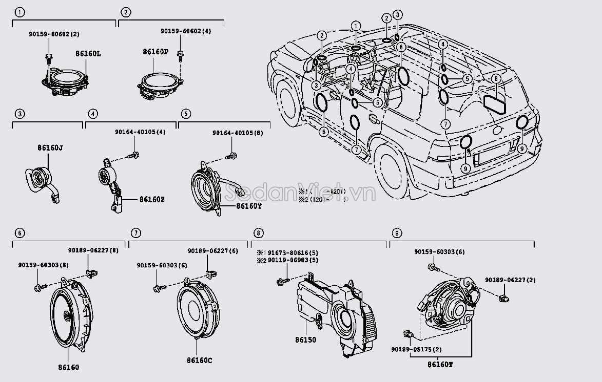 Loa cánh cửa 861600WJ90