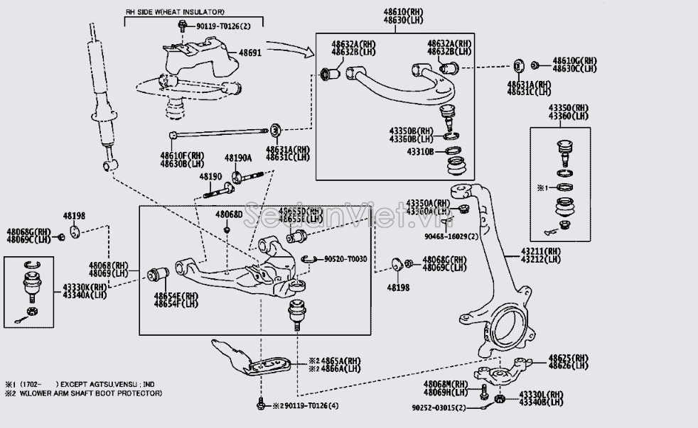 Trụ lái 43211KK010