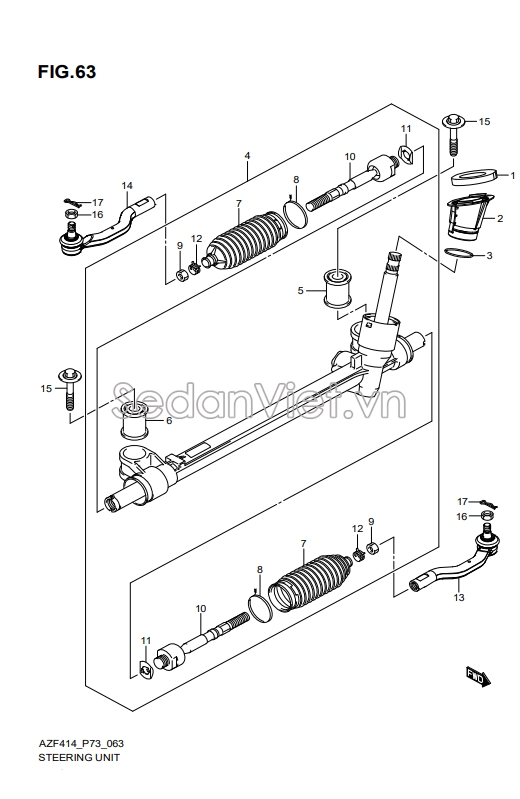 Chụp bụi đầu thước lái 48452M68L50000