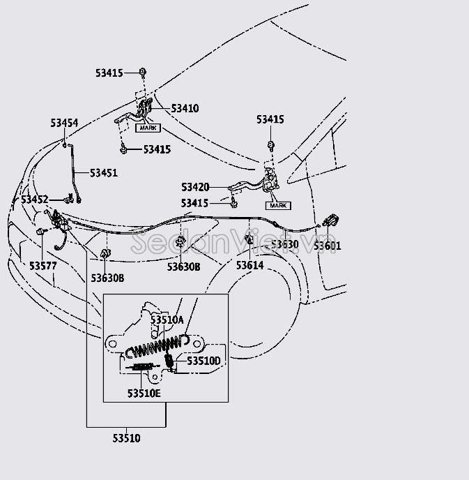 Ti chống nắp capo 534400D220