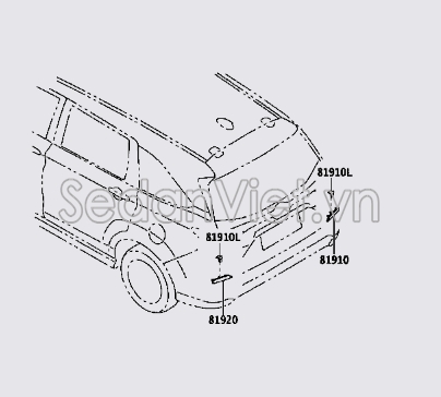 Đèn phản quang cản 81910BZ290