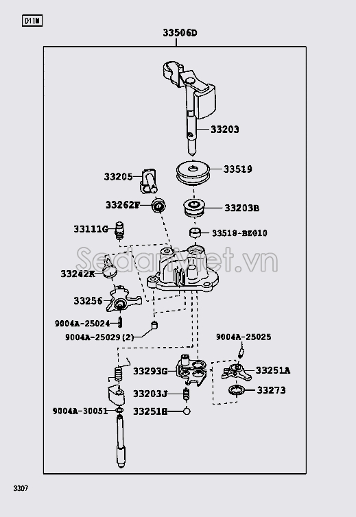 Cụm cơ cấu đi số sàn 33506BZ060