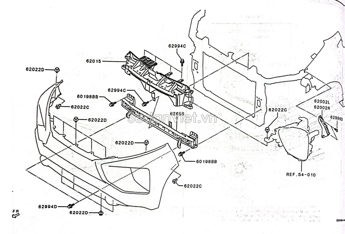 Xương giằng ngang đầu xe 5256C914