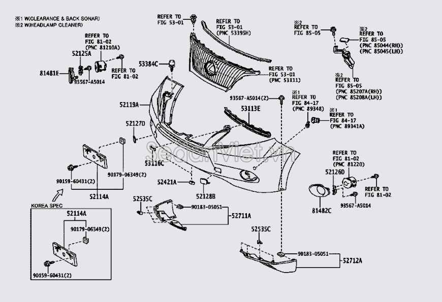 Cản trước Lexus RX450H 2010-2013