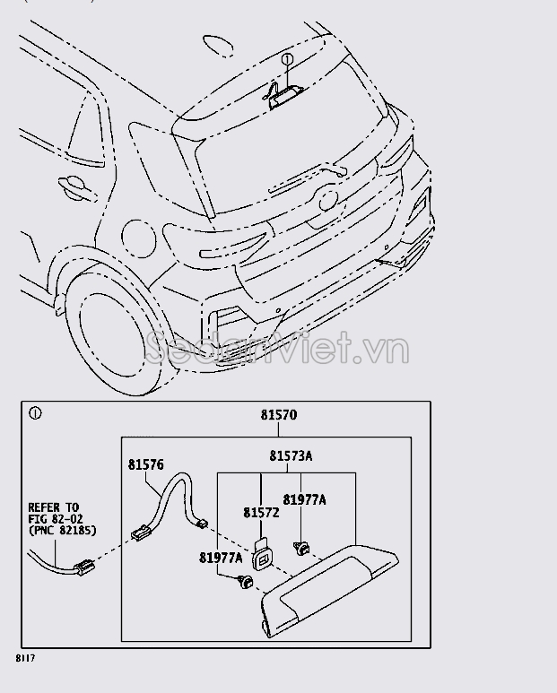 Đèn báo phanh 81570BZ280